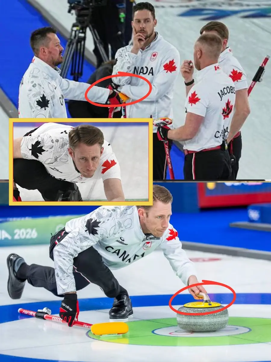 30 MINUTES AGO : The Olympic curling final was interrupted after close-up shots revealed a detail on Marc Kennedy’s hand – Canada’s gold medal status is being reviewed…
