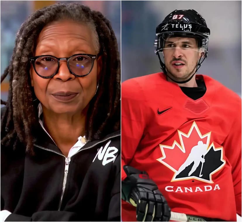 “HE’S JUST A HOCKEY PLAYER.” That’s what Whoopi Goldberg said — seconds before the studio fell into a stunned silence, and Sidney Crosby of the Team Canada responded with a single moment of clarity that no one in the room expected. Goldberg brushed aside Crosby’s comments about the growing disconnect between media elites and everyday people with a dismissive grin. “Stick to the rink, Sidney,” she scoffed, already turning toward the next camera. “Complex social realities aren’t really your lane. Skate fast, score goals, lift trophies. Leave the thinking to us.” The audience laughed lightly. A few panelists nodded. They expected Crosby — calm, disciplined, famously reserved — to shrug it off, offer a polite smile, and retreat into safe silence. They were wrong. Sidney Crosby didn’t bristle. He didn’t raise his voice. He simply leaned forward, hands clasped, posture relaxed but grounded — the quiet confidence of someone who has carried locker rooms, cities, and expectations on his shoulders since he was a teenager. “Whoopi,” Crosby said evenly, his tone respectful but firm, “don’t mistake focus for ignorance.” The room froze. “I spend my life in arenas, sure,” he continued. “But those arenas are filled with people who work double shifts, who bring their kids to games because it’s the one night they can forget how hard things are. I talk to them. I listen to them. I hear what they’re worried about.” Goldberg’s smile faded. “You see this country through studios and headlines,” Crosby went on. “I see it in locker rooms, in small towns on road trips, in conversations with fans who don’t feel heard but still show up, still care, still believe in something bigger than themselves.” No one interrupted. “Hockey isn’t an escape from real life,” he said calmly. “For a lot of people, it’s what helps them get through it. It’s about accountability. Teamwork. Earning respect. Showing up every day even when you’re bruised and exhausted.” He paused — not for drama, but because the truth didn’t need to rush. “And if hearing that makes you uncomfortable,” Crosby finished quietly, “it’s not because I don’t understand the world outside the rink. It’s because I do.” For the first time in the show’s history, the panel sat in silence — not silenced by debate, but steadied by the grounded clarity of a man whose perspective wasn’t built for applause, but earned through discipline, humility, and lived connection.