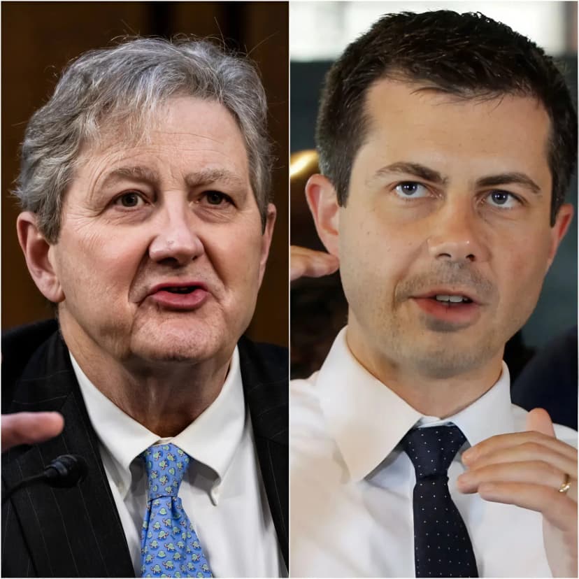 “Do your homework, son”—this line, delivered by Senator John Kennedy like a powerful blow to the studio, froze the atmosphere on CNN for seconds. During a debate moderated by host Jake Tapper, Senator Kennedy sharply countered criticism from Transportation Secretary Pete Buttigieg regarding the high-speed rail project. Instead of deflecting, Kennedy pulled out a piece of paper and read aloud Buttigieg’s resume, mentioning his time as mayor of South Bend, his education at Harvard and Oxford, and his current role in the federal government. In a slow but sharp tone, Kennedy concluded that he had “done his homework” and implied that his opponent should focus on actual accomplishments. The video quickly went viral on social media, garnering tens of millions of views and sparking a new debate about infrastructure management competence.