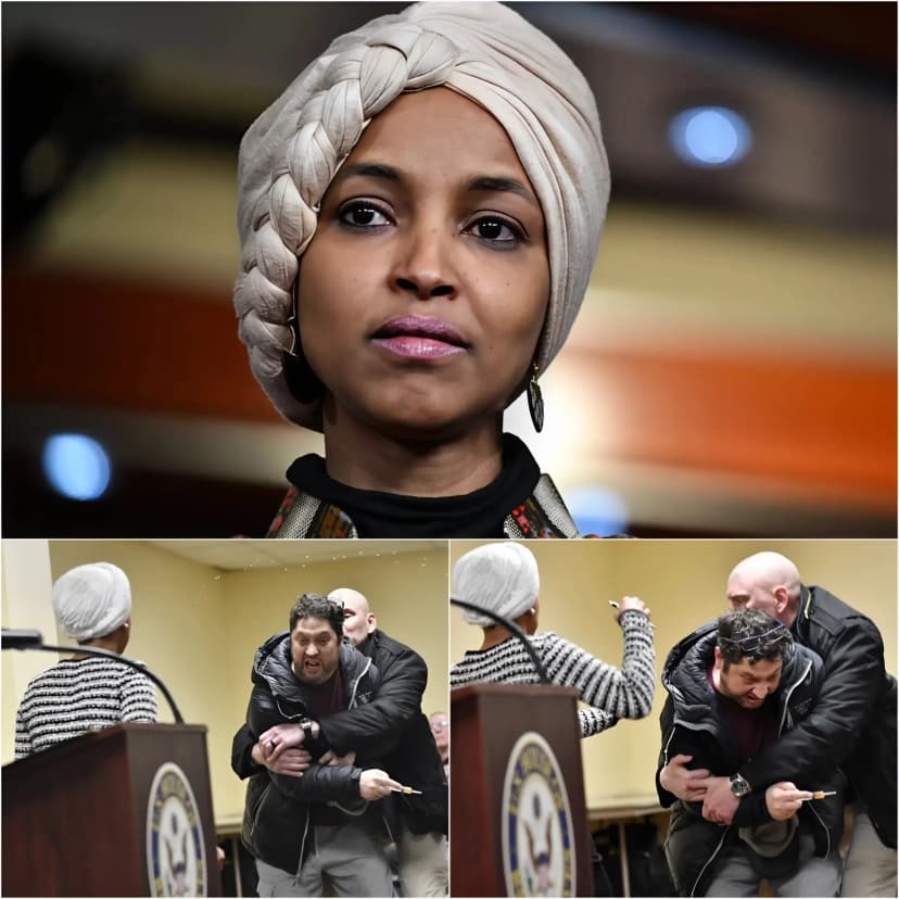 Rep. Ilhan Omar Attacked by Man at Minneapolis Town Hall After She Called for Noem’s Impeachment. Minnesota Congressmember Ilhan Omar was sprayed with an unknown liquid Tuesday during a town hall event in Minneapolis. Omar has long been a favorite target of President Donald Trump and his supporters, and the attack on her comes just days after Florida Congressmember Maxwell Frost was punched by a Trump supporter while attending the Sundance Film Festival. “It’s truly heartbreaking, this moment we find ourselves in,” Omar said when she resumed her remarks, discussing the Trump administration’s violent immigration crackdown. “But if we know anything about U.S. history, it’s that everything is temporary, and we will find our way out of this. SEE FULL HERE 👇:
