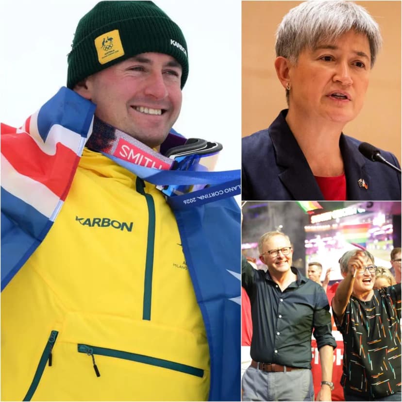 🚨 “SIT DOWN, BARBIE!” Australian champion skier Cooper Woods-Topalovic, who just brought home a national title, was suddenly interrupted during a live television program when Penny Wong publicly called him a “TRAITOR” for refusing to join the LGBTQ+ awareness campaign promoted by her Labor Party organization, while instead supporting the One Nation party. Moments later, as Wong tried to escalate the conflict, she received a sharp, icy response from the skier — strong enough to silence the entire studio, and she visibly recoiled in her seat. The studio audience then erupted in applause — not in defense of Wong, but in support of Woods-Topalovic, who, with just ten words, turned a heated argument into a powerful lesson in composure, respect, and self-control under intense political and media pressure.