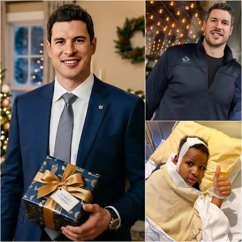 The young boy DJ Daniel, only 14 years old, fights every day against advanced-stage brain and spinal cord cancer. His most burning dream is to meet and receive a hug from his idol – Canadian hockey legend Sidney Crosby, captain of the Pittsburgh Penguins, whom he passionately follows in every NHL game, even though most of his time is spent lying motionless in bed with a small screen. With an intense passion for hockey, DJ Daniel spent hours hand-drawing a stunning, vibrant painting of Sidney Crosby speeding across the ice in his No. 87 Penguins jersey, accompanied by a short but deeply emotional letter addressed to the NHL star. The letter and painting were unexpectedly shared on social media, quickly spreading like a wave of warmth and touching millions of hearts among fans of the ice sport. Upon learning of the story, Sidney Crosby immediately posted a short video offering sincere encouragement to DJ Daniel and quietly arranged a visit to the children’s hospital where the boy is receiving treatment. The moment Sidney stepped into the room, tightly embracing the frail teenager and whispering words of strength and hope, the entire room fell silent amid tears. DJ Daniel, though weakened, broke into the brightest smile he had shown in a long time, his eyes sparkling with happiness, before bursting into tears in the arms of his idol. Furthermore, Sidney committed to covering all of the boy’s treatment costs and gifting him a present to erase any worries about the future.