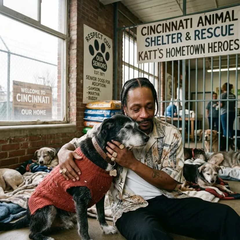 Katt Williams quietly stepped into a struggling animal shelter in his hometown area of Cincinnati, Ohio, with only 48 hours left before it was forced to close its doors, leaving 27 animals facing the heartbreaking prospect of euthanasia. After kneeling beside an elderly dog named Max and hearing their stories, he said firmly: “All 27 deserve to live.” His next actions not only saved those 27 animals but also gave renewed hope and stability to the entire shelter staff.