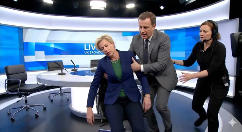 30 MINUTES AGO: Panic and anxiety swept across the studio during a live broadcast on a major British TV