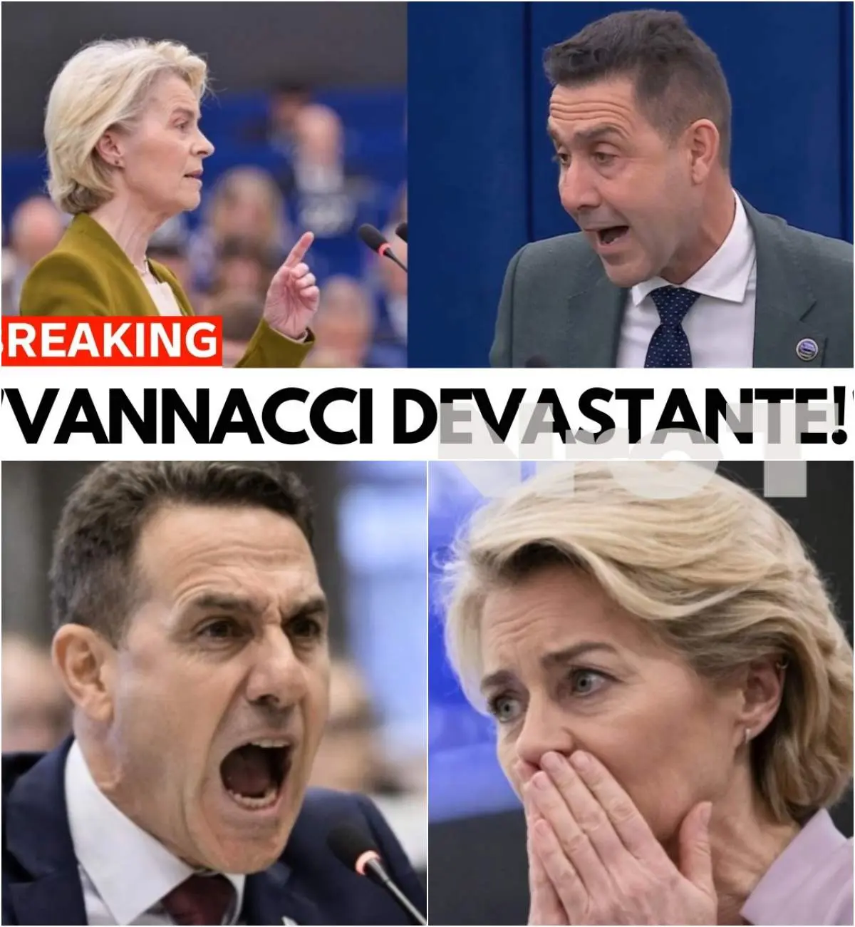 VANNACCI HUMILIATES VON DER LEYEN: TOTAL STORM OVER THE EUROPEAN UNION. OCD
