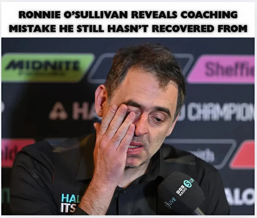 ‘WORST THING I’VE EVER DONE.’ 🤦‍♂️ Ronnie O’Sullivan claims he still hasn’t recovered from a “bad coaching advice” he took over 6 years ago, which ruined his alignment and timing! The Rocket calls it the “worst decision” of his career. That’s a huge admission! MORE INFORMATION IN THE COMMENT👇👇