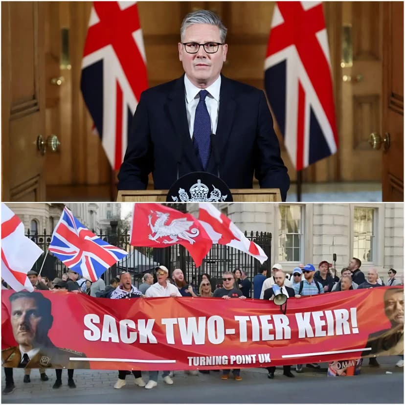 DOWNING STREET UNDER SIEGE: THE END OF STARMER? Chaos has erupted outside 10 Downing Street! Massive crowds are chanting for the immediate resignation of Keir Starmer as the leadership crisis hits a fever pitch.