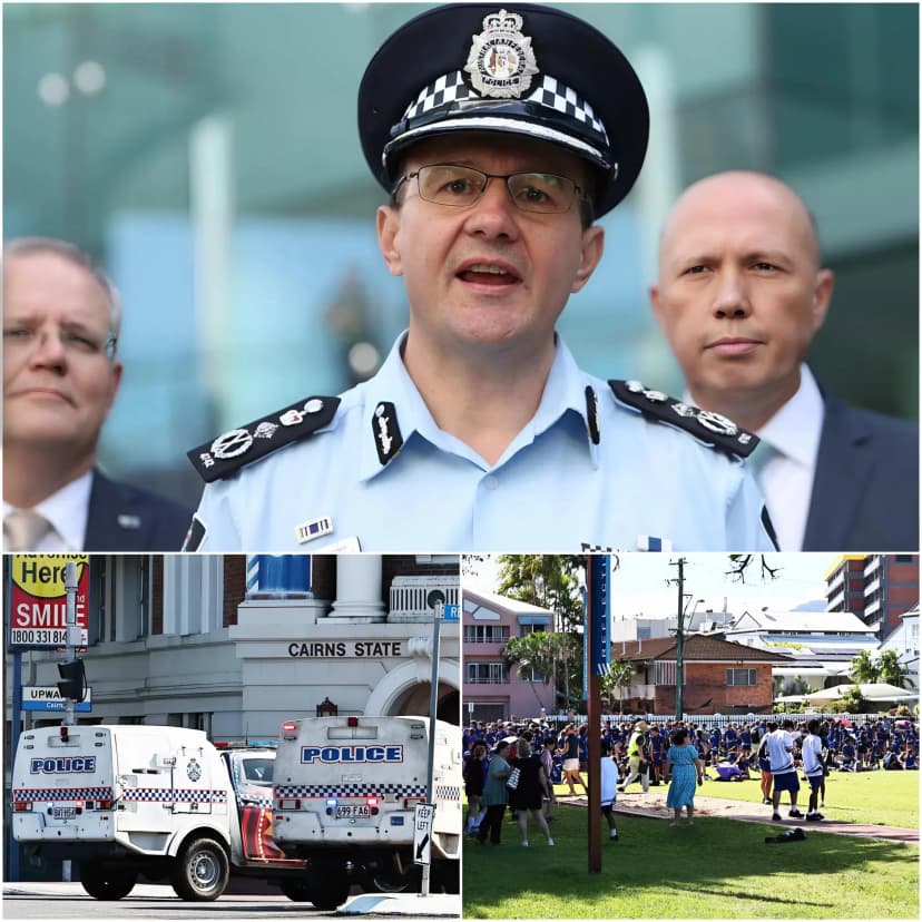 BREAKING NEWS 🚨 Hundreds of terrified students were seen fleeing in panic after police suddenly evacuated more than 800 students and staff from Cairns State High School following a shocking bomb threat report.